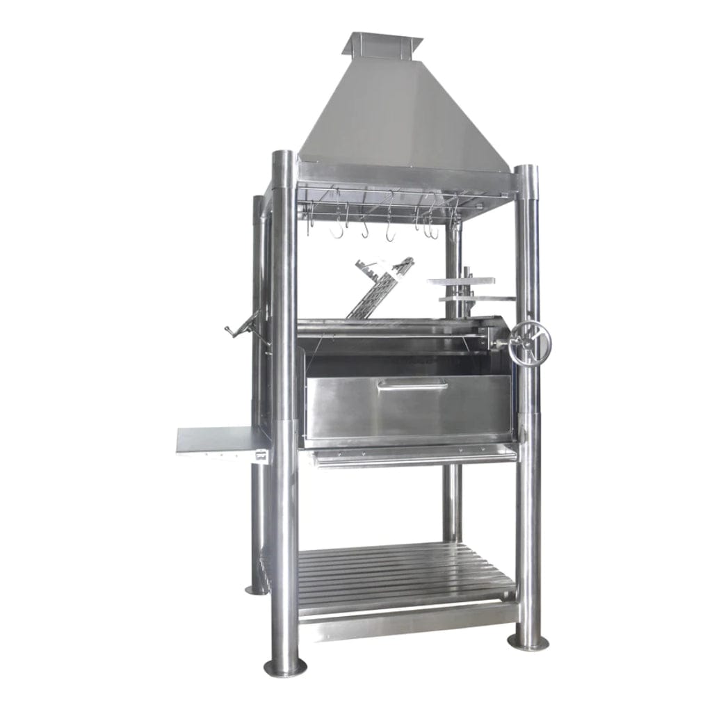 Tagwood BBQ The Beast 61" All Stainless Steel Argentine Wood Fire & Charcoal Grill w/ Asador BBQ02SS