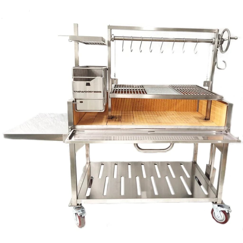 Tagwood BBQ 70" All Stainless Steel XL Argentine Wood Fire & Charcoal Grill BBQ23SS