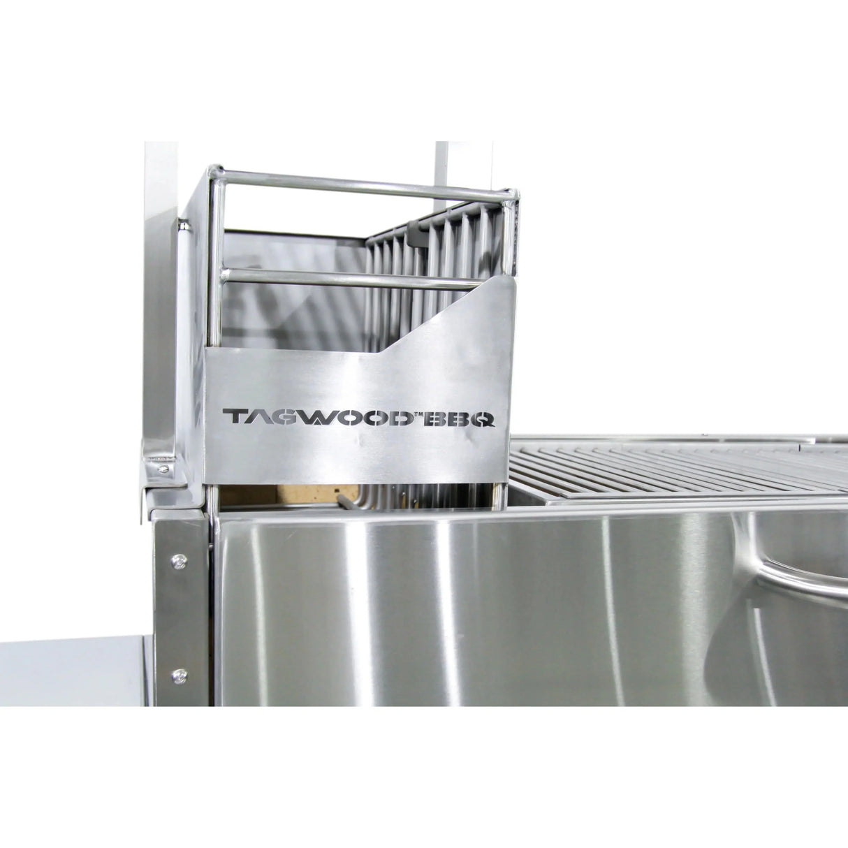 Tagwood BBQ Argentine Santa Maria 74" Stainless Steel Wood Fire and Charcoal Grill BBQ08SS