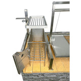Tagwood BBQ Argentine Santa Maria 40" Insert Style Stainless Steel Wood Fire and Charcoal Gaucho Grill With Firebricks BBQ09SS