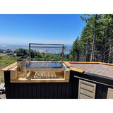 Tagwood BBQ Argentine Santa Maria 40" Insert Style Stainless Steel Wood Fire and Charcoal Gaucho Grill With Firebricks BBQ09SS