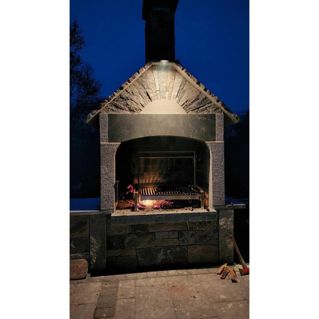 Tagwood BBQ Argentine Santa Maria 40" Insert Style Stainless Steel Wood Fire and Charcoal Gaucho Grill With Firebricks BBQ09SS