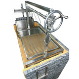 Tagwood BBQ Argentine Santa Maria 40" Insert Style Stainless Steel Wood Fire and Charcoal Gaucho Grill With Firebricks BBQ09SS