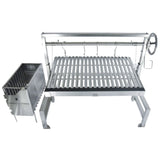 Tagwood BBQ Argentine Santa Maria 40" Insert Style Stainless Steel Wood Fire and Charcoal Gaucho Grill With Firebricks BBQ09SS