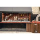 Tagwood BBQ Argentine Santa Maria 40" Insert Style Stainless Steel Wood Fire and Charcoal Gaucho Grill With Firebricks BBQ09SS
