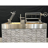 Tagwood BBQ Argentine Santa Maria 40" Insert Style Stainless Steel Wood Fire and Charcoal Gaucho Grill With Firebricks BBQ09SS