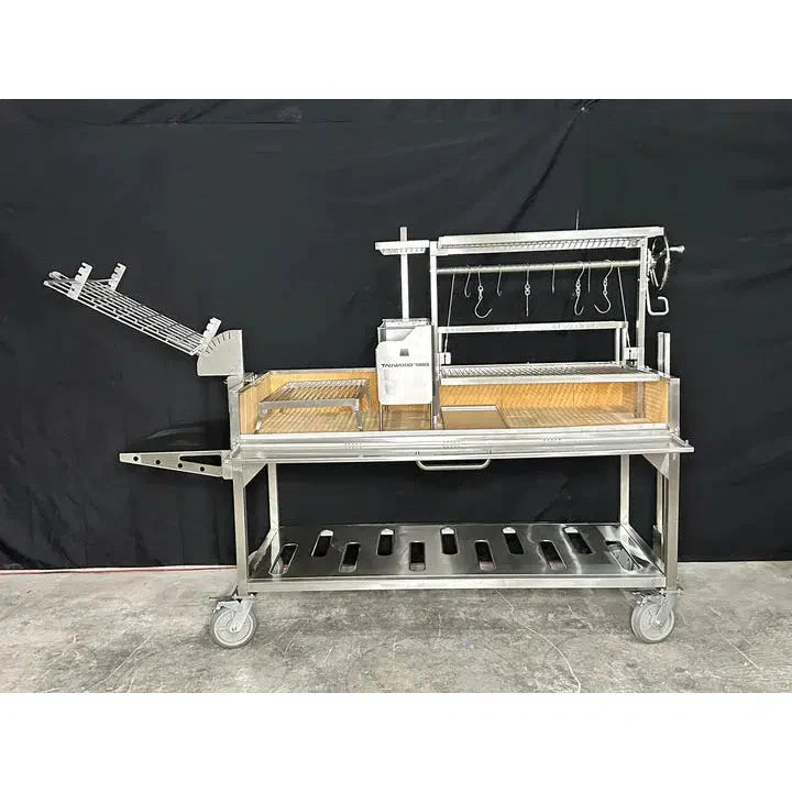 Tagwood BBQ Argentine Santa Maria 91" XL Stainless Steel Wood Fire and Charcoal Grill BBQ26SS