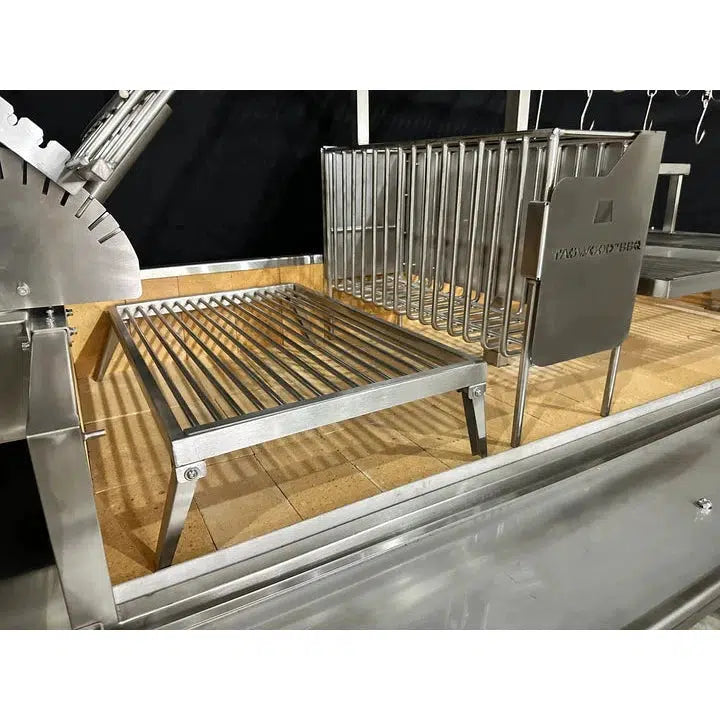 Tagwood BBQ Argentine Santa Maria 91" XL Stainless Steel Wood Fire and Charcoal Grill BBQ26SS