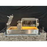Tagwood BBQ Argentine Santa Maria 73" Stainless Steel Built-In Wood Fire and Charcoal Gaucho Grill BBQ28SS
