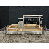Tagwood BBQ Argentine Santa Maria 73" Stainless Steel Built-In Wood Fire and Charcoal Gaucho Grill BBQ28SS