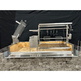 Tagwood BBQ Argentine Santa Maria 73" Stainless Steel Built-In Wood Fire and Charcoal Gaucho Grill BBQ28SS