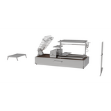 Tagwood BBQ Argentine Santa Maria 73" Stainless Steel Built-In Wood Fire and Charcoal Gaucho Grill BBQ28SS