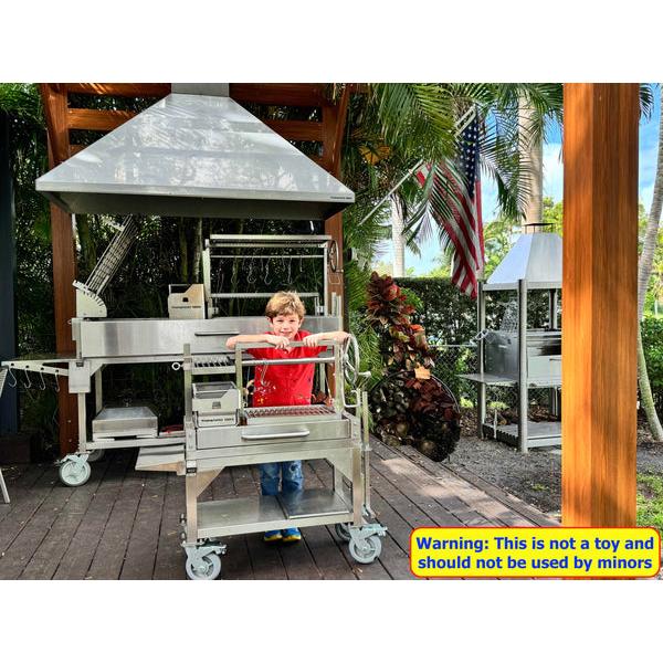 Tagwood BBQ MINI Argentine Santa Maria Partially Assembled Wood Fire & Charcoal Gaucho Grill BBQ03SS