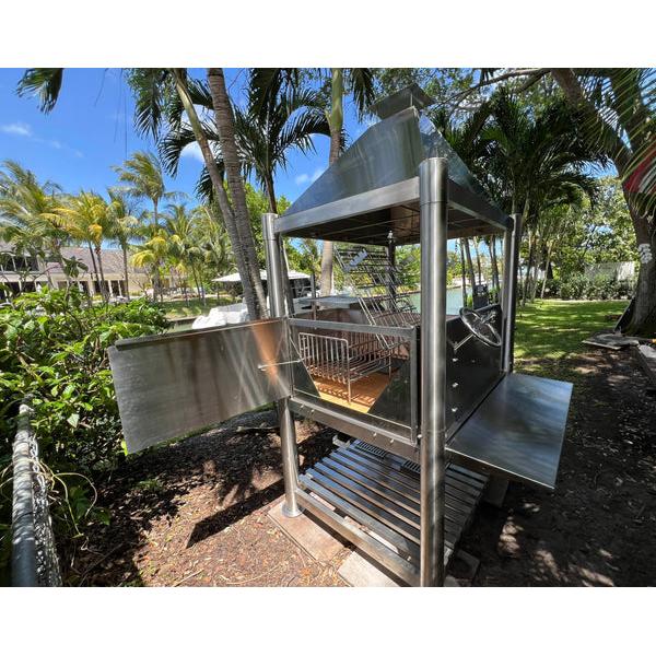Tagwood BBQ Argentine Santa Maria Wood Fire & Charcoal Stainless Steel Gaucho Grill BBQ12SS