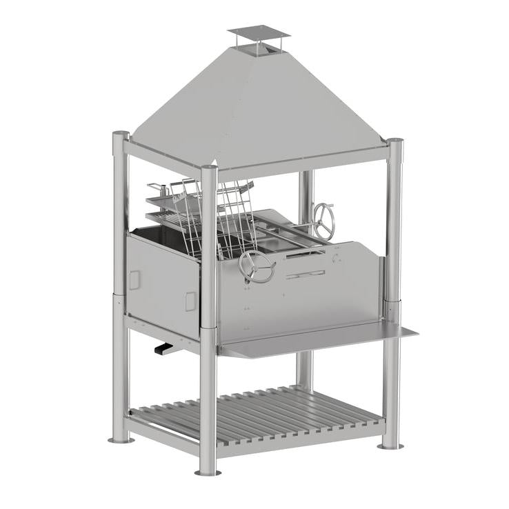 Tagwood BBQ Argentine Santa Maria Wood Fire & Charcoal Stainless Steel Gaucho Grill BBQ12SS