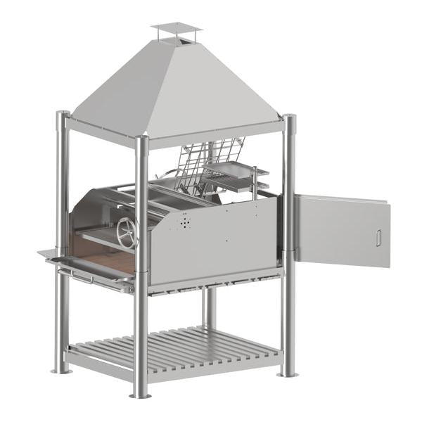 Tagwood BBQ Argentine Santa Maria Wood Fire & Charcoal Stainless Steel Gaucho Grill BBQ12SS