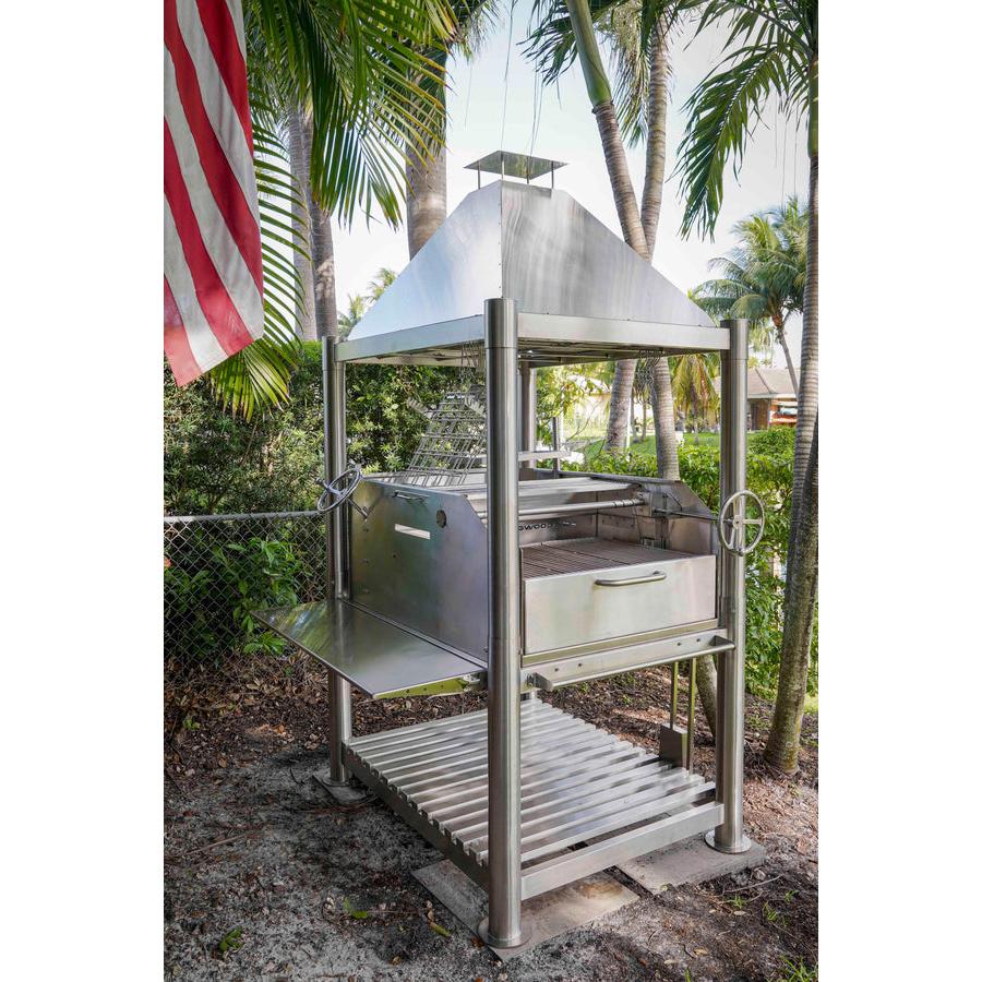 Tagwood BBQ Argentine Santa Maria Wood Fire & Charcoal Stainless Steel Gaucho Grill BBQ12SS