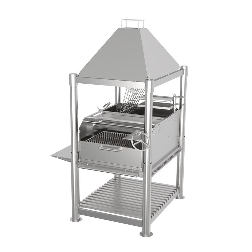 Tagwood BBQ Argentine Santa Maria Wood Fire & Charcoal Stainless Steel Gaucho Grill BBQ12SS