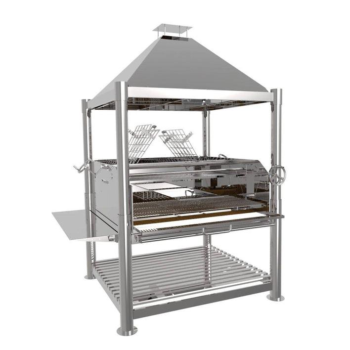 Tagwood BBQ XL Argentine Santa Maria Wood Fire & Charcoal Charcoal Stainless Steel Gaucho Grill BBQ22SS