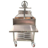 Tagwood BBQ Double Argentine Santa Maria 116" Stainless Steel Wood Fire and Charcoal Grill BBQ24SS