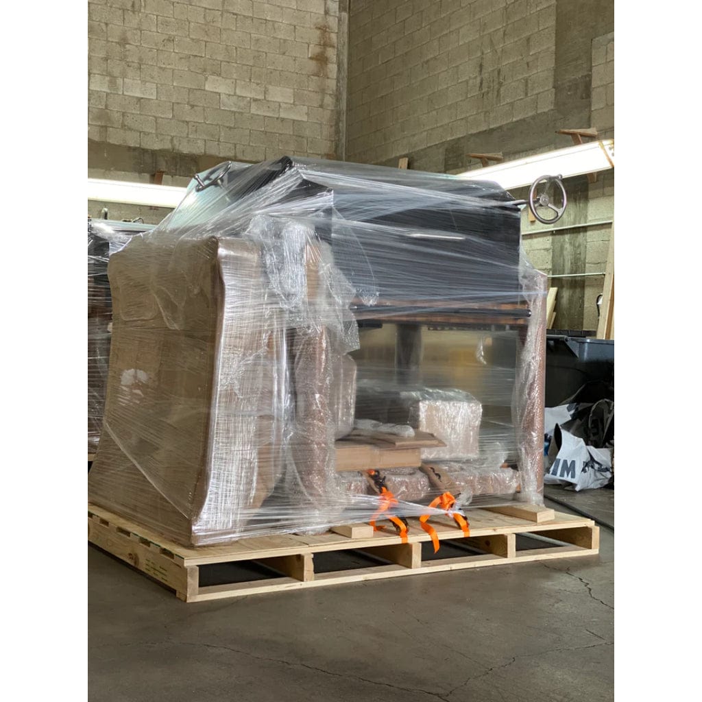 Tagwood BBQ The Beast Argentine Santa Maria Style 36" x 17" Stainless Steel Wood Fire and Charcoal Gaucho Grill BBQ02SI