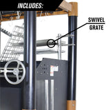 Tagwood BBQ The Beast Argentine Santa Maria Style 36" x 17" Stainless Steel Wood Fire and Charcoal Gaucho Grill BBQ02SI