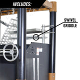 Tagwood BBQ The Beast Argentine Santa Maria Style 36" x 17" Stainless Steel Wood Fire and Charcoal Gaucho Grill BBQ02SI