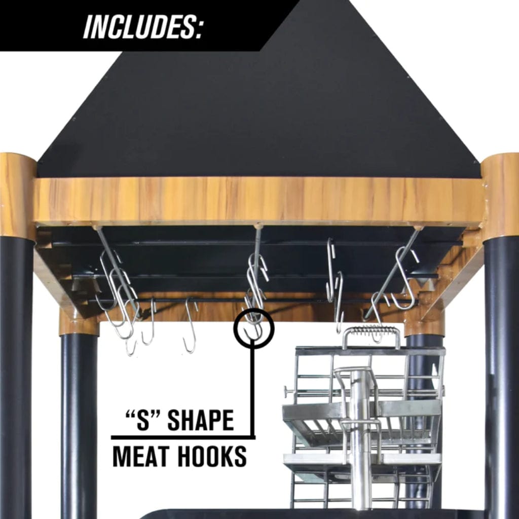 Tagwood BBQ The Beast Argentine Santa Maria Style 36" x 17" Stainless Steel Wood Fire and Charcoal Gaucho Grill BBQ02SI