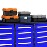 Chery Industrial 10ft 25-Drawer Storage Workbench with Wheels