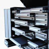 Chery Industrial 9 ft Garage Storage Cabinet with 34 Drawers & 2 Cabinets