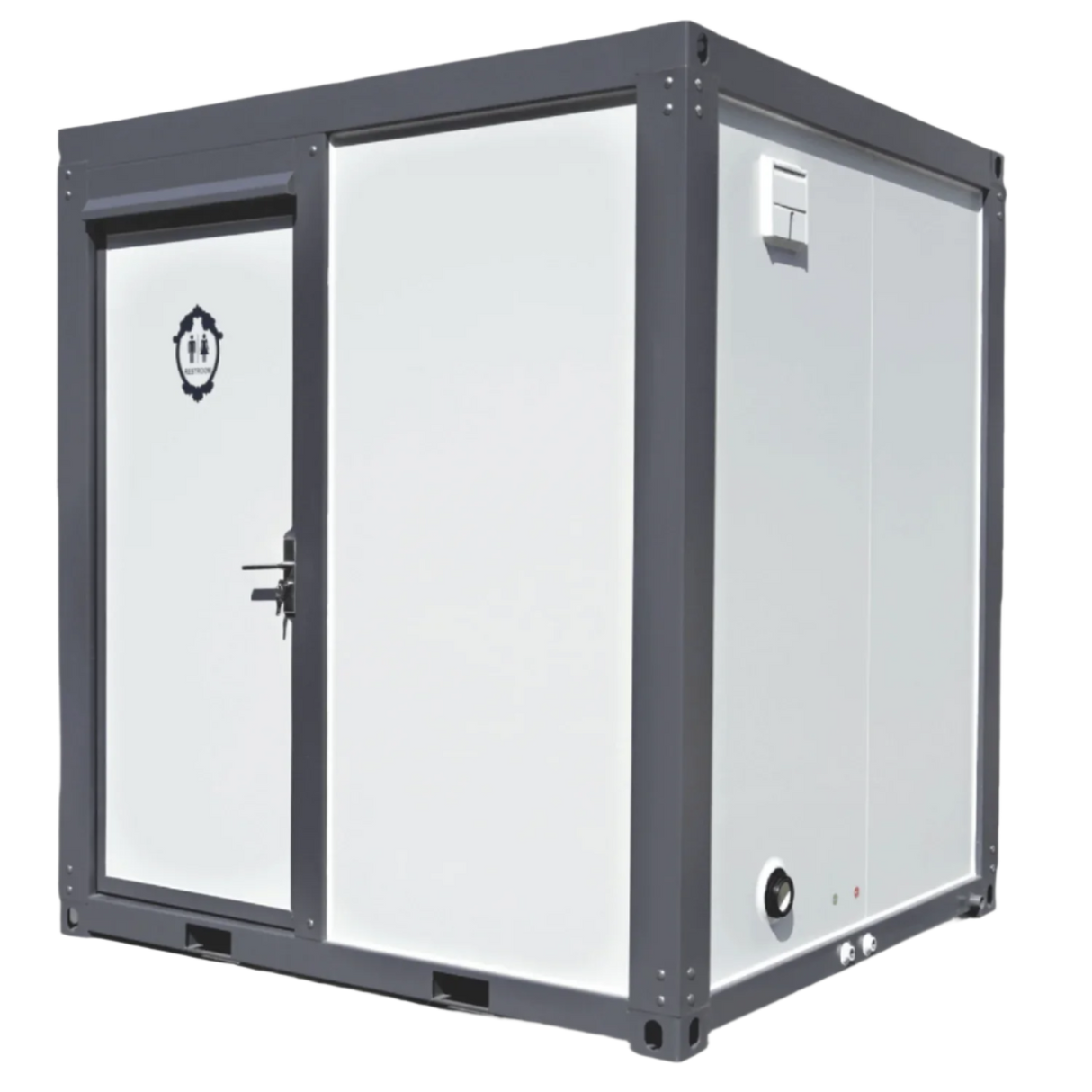 Portable Toilet with Fan‑Shaped Door Shower