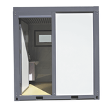 Portable Toilet with Fan‑Shaped Door Shower