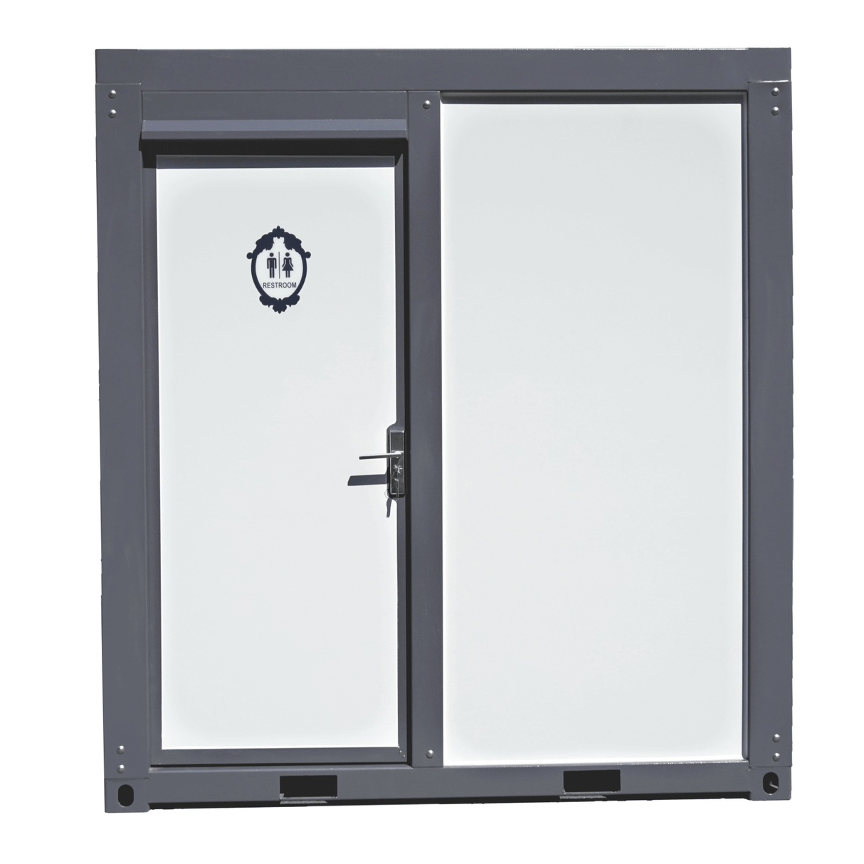 Portable Toilet with Fan‑Shaped Door Shower