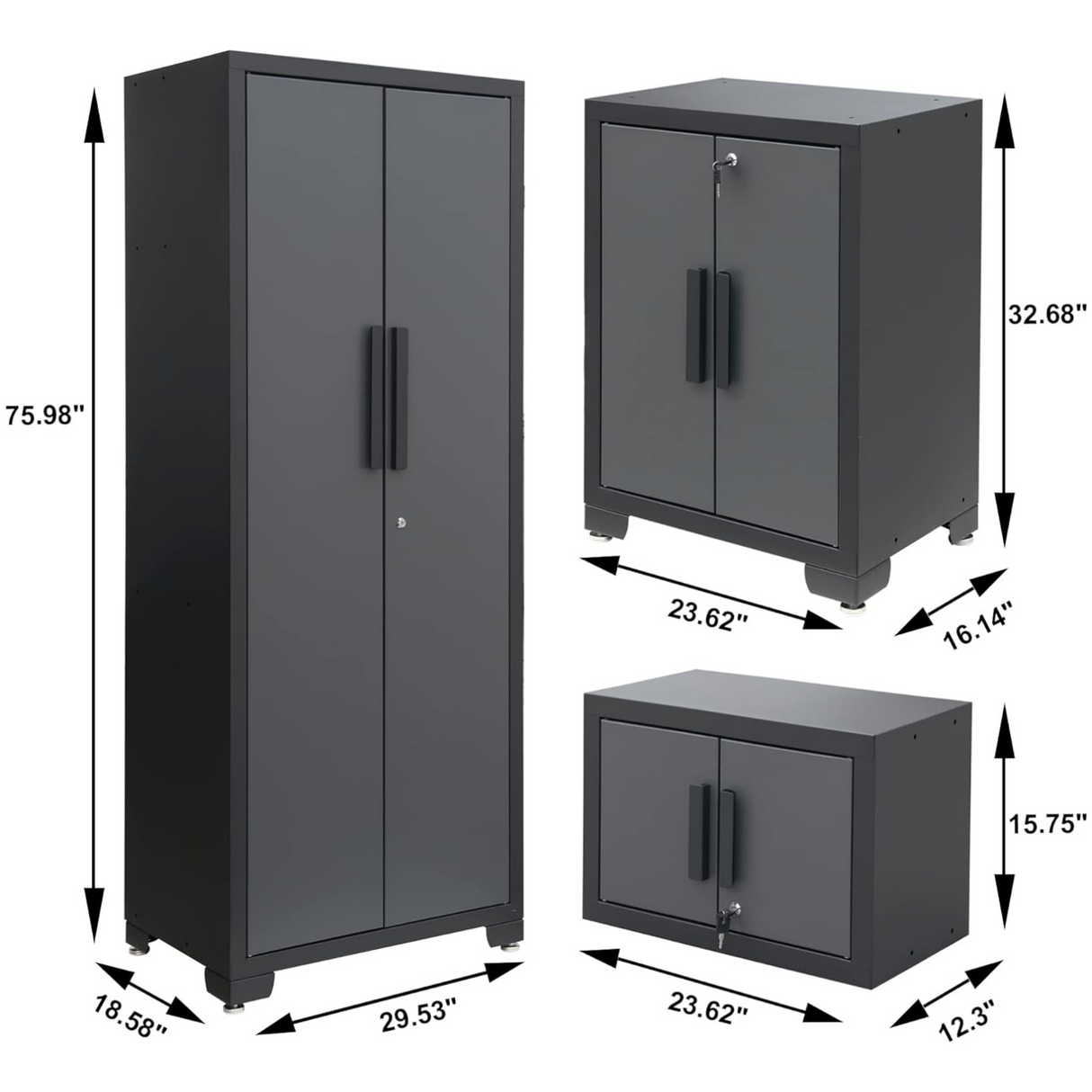 Chery Industrial 5-Piece Garage Storage Cabinet Set