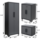 Chery Industrial 5-Piece Garage Storage Cabinet Set