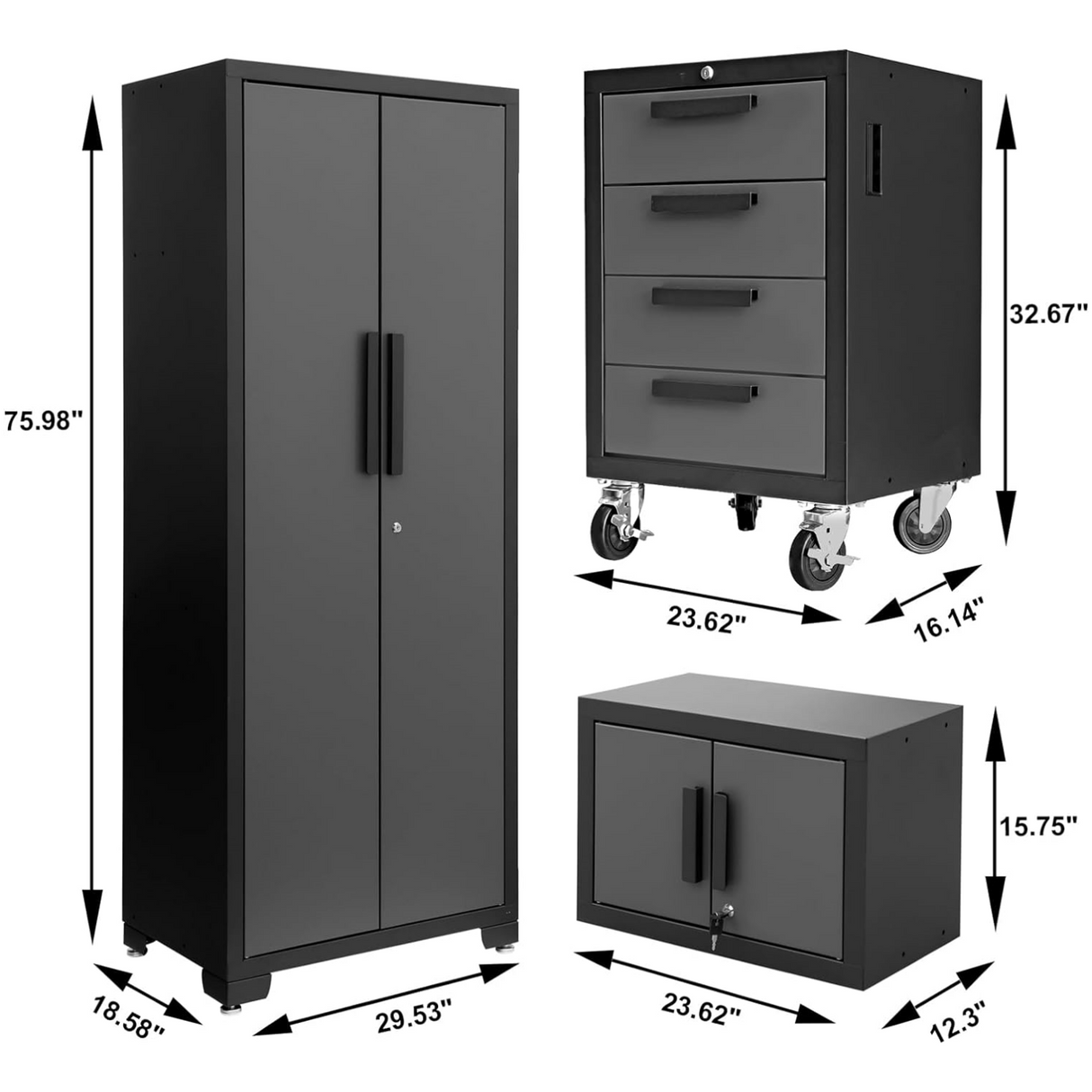 Chery Industrial 6-Piece Garage Storage Cabinet Set
