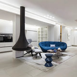 HearthArtSinn Shine 4 Luxury Hanging Trumpet Curved Fireplace