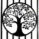 Chery Industrial 14x8 ft Steel Dual Swing Driveway Gate with Wider Goalposts