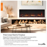 SimpliFire Triton 50-Inch Multi-View Smart Electric Fireplace