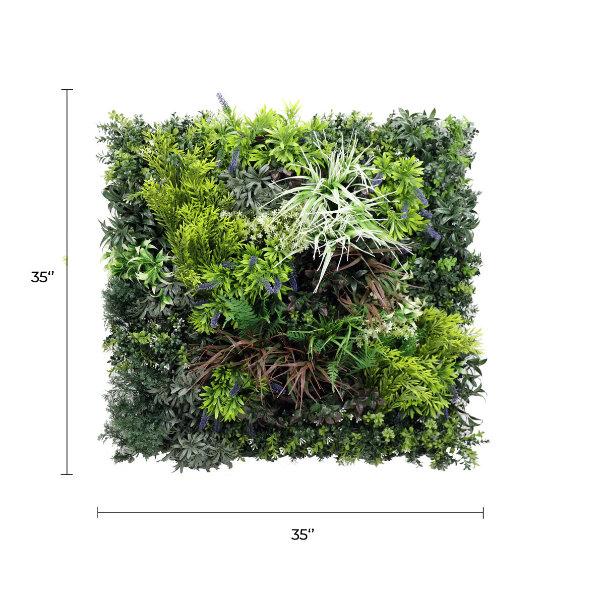 Designer Plants USA Tropical Forest Artificial Vertical Garden Wall 35" x 35" UV Resistant