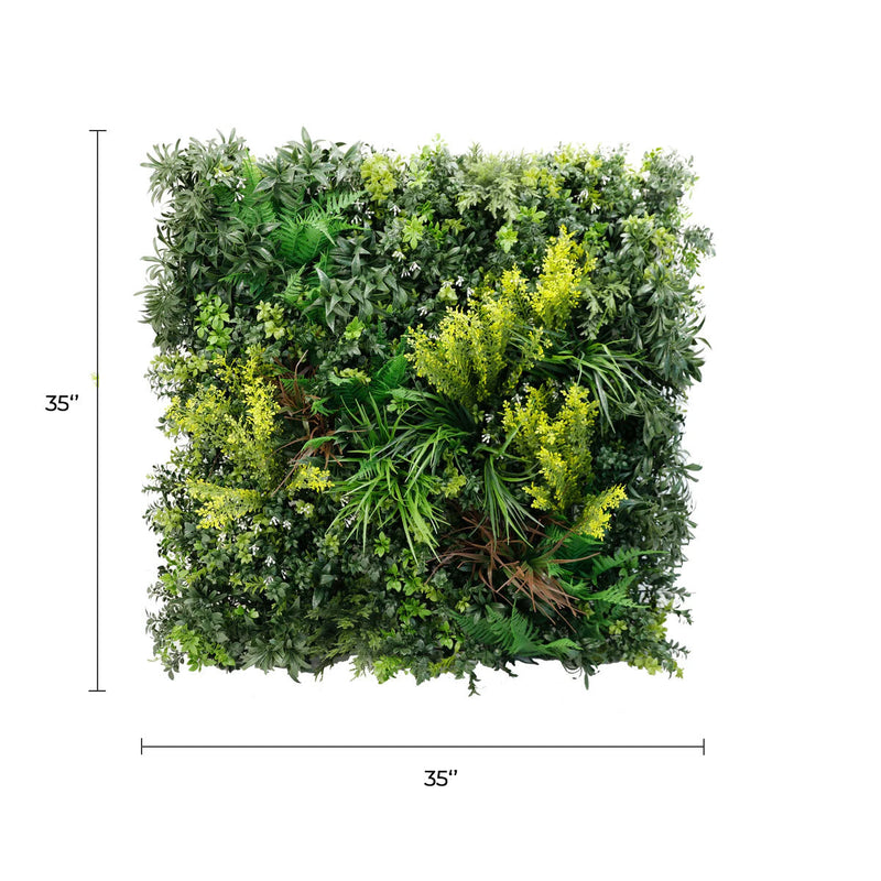 Designer Plants USA Tropical Vibe Artificial Vertical Garden Wall 35" x 35" UV Resistant