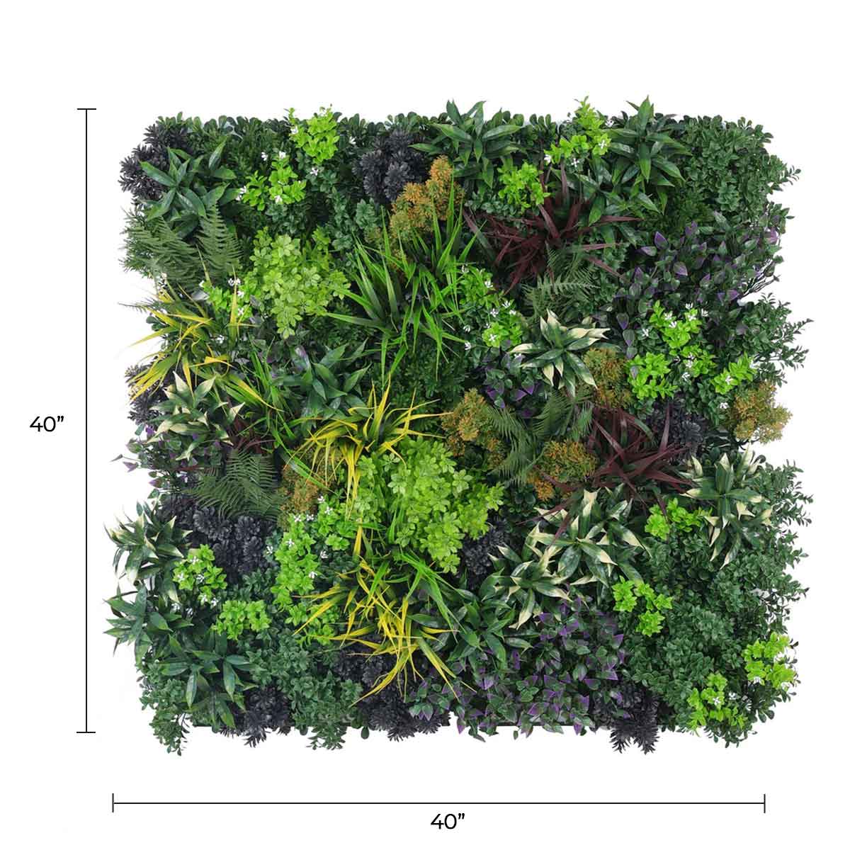 Designer Plants USA Ultra Luxury Floral Fusion Vertical Garden 40" x 40" Commercial Grade