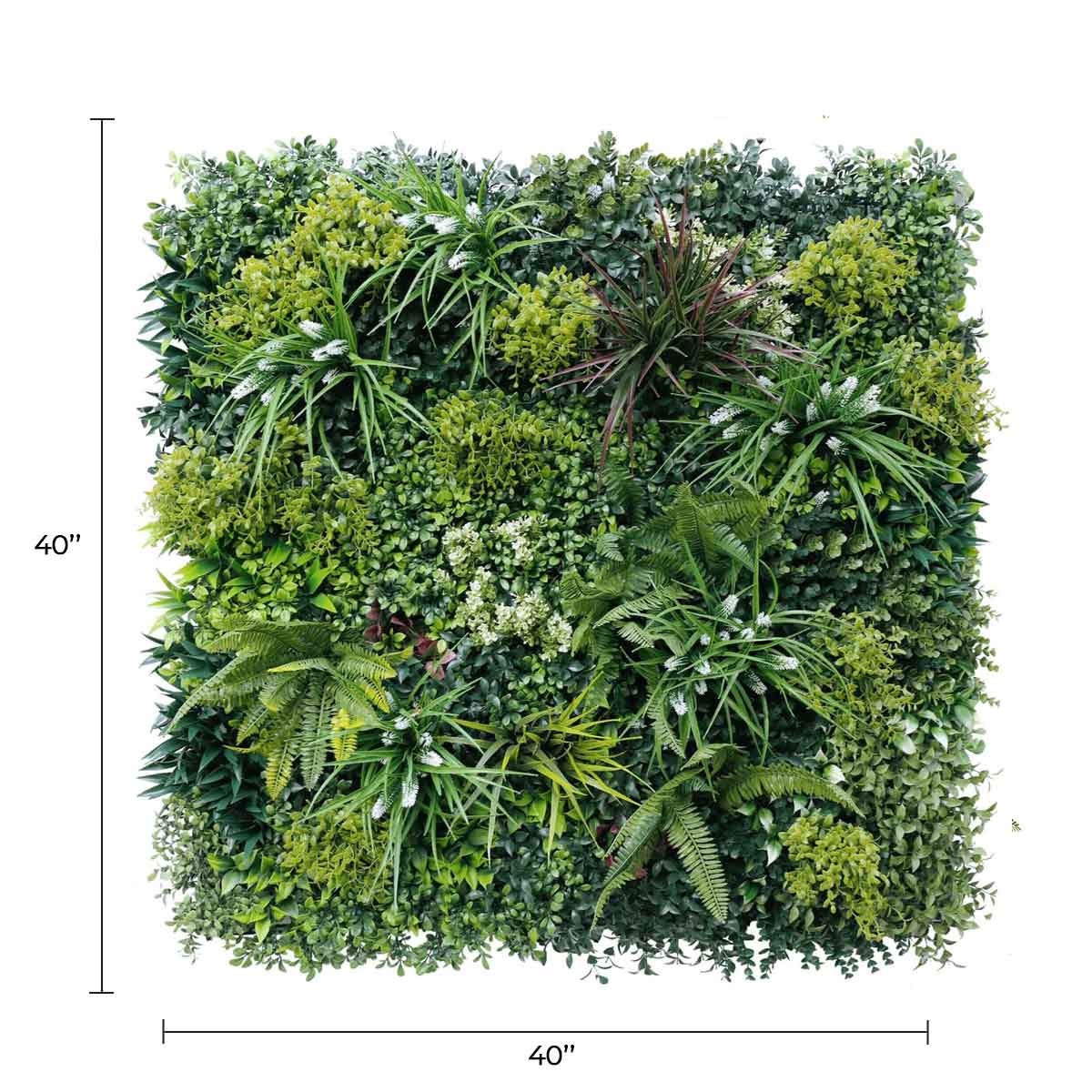 Designer Plants USA U-Luxury Lush Spring Artificial Vertical Wall 40x40 Commercial Grade