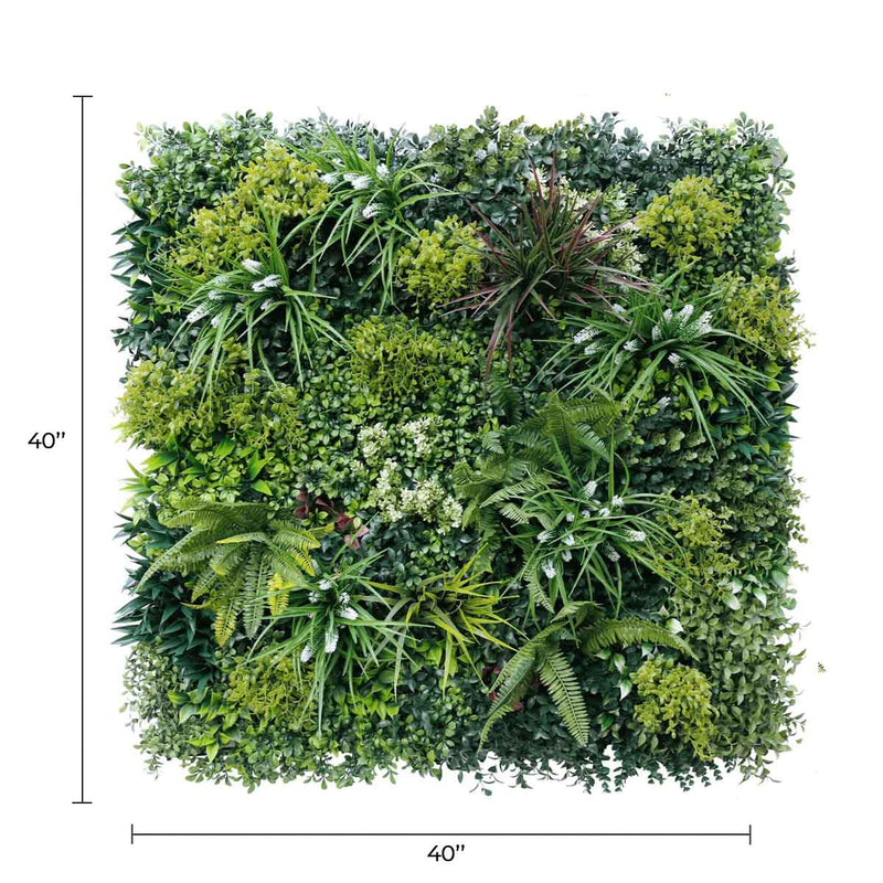Designer Plants USA U-Luxury Lush Spring Artificial Vertical Wall 40x40 Commercial Grade