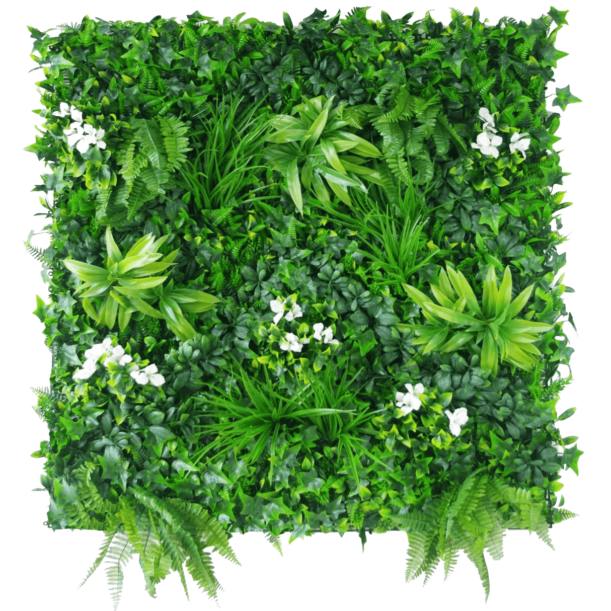 Designer Plants USA Luxury Snowy White Artificial Vertical Garden 40 x 40 Commercial Grade