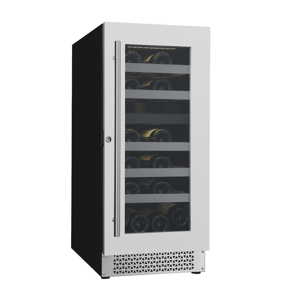 Cavavin Vinoa 15 in. 24 Bottle Wine Cooler in Stainless Steel V-024WDZ