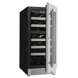 Cavavin Vinoa 15 in. 24 Bottle Wine Cooler in Stainless Steel V-024WDZ