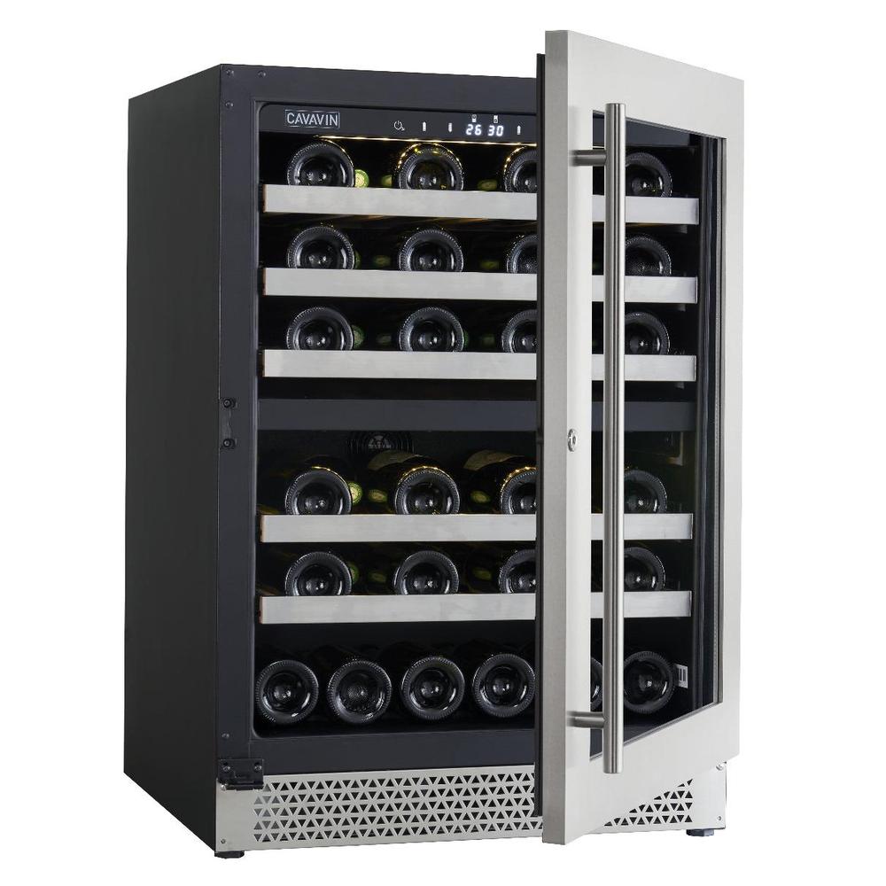 Cavavin Vinoa 24 in. 41 Bottle Wine Cooler in Stainless Steel V-041WDZ