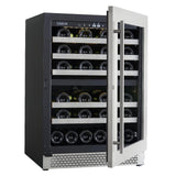 Cavavin Vinoa 24 in. 41 Bottle Wine Cooler in Stainless Steel V-041WDZ
