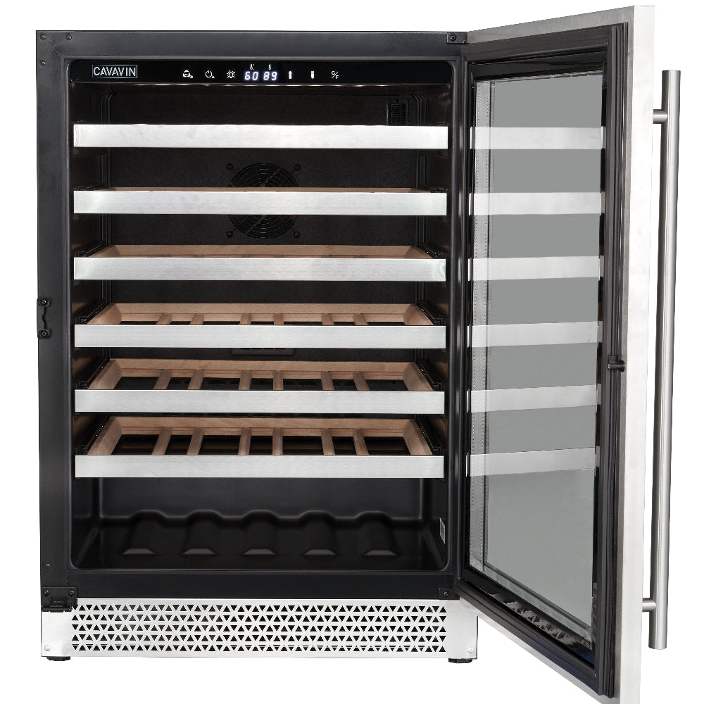 Cavavin Vinoa 24 in. 48 Bottle Wine Cooler in Stainless Steel V-048WSZ